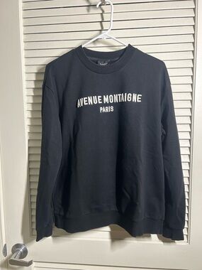 Bardot Black Crewneck Sweatshirt with White Chest Lettering